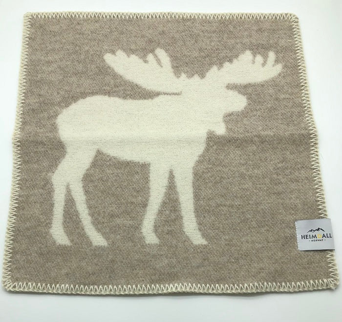 Heimdall Norway - sitteunderlag ull - elg motiv - beige natur