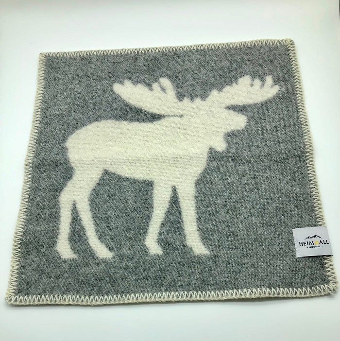 Heimdall Norway - sitteunderlag ull - elg motiv - grå nature