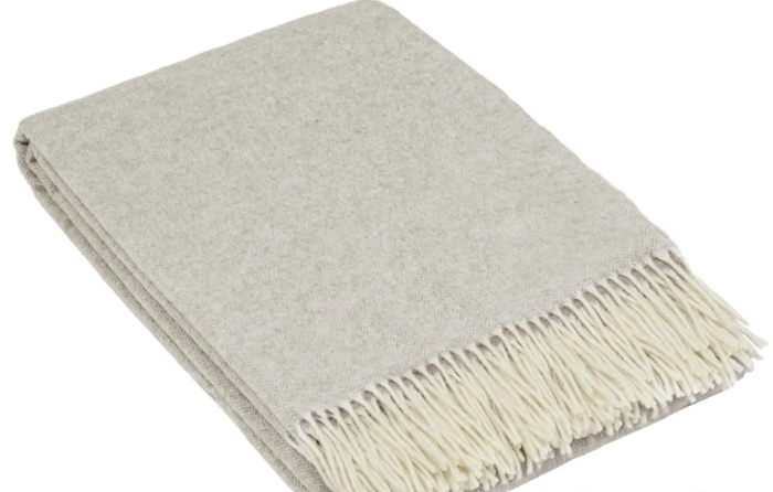 Heimdall Norway - stort pledd i cashmere - merino ull - Frogner - beige