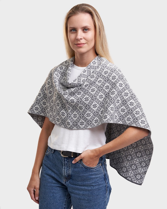 Heimdall Norway - poncho - idun - grey - white