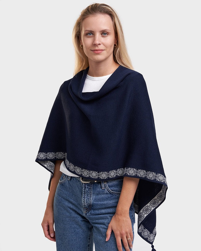 Heimdall Norway - poncho - oda - navy - white