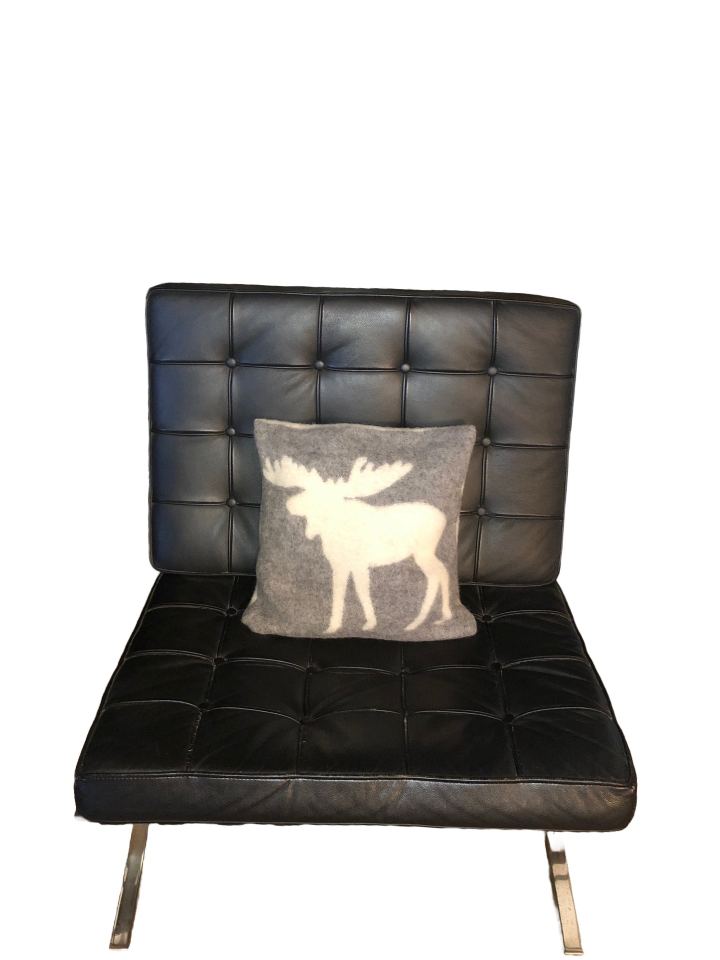 Heimdall Norway - pute ull - elg motiv - grå nature