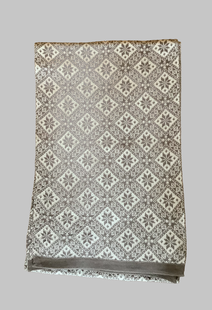 Heimdall Norway - skjerf - snø krystall - merino - beige - white - unisex - one size