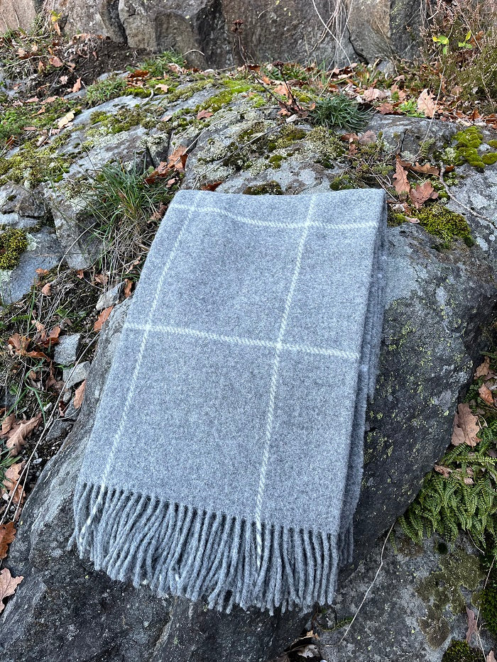 Heimdall Norway - stort ullpledd - Hemsedal - grå