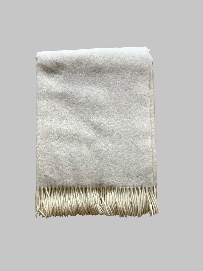 Heimdall Norway - stort pledd i cashmere - merino ull - Frogner - beige