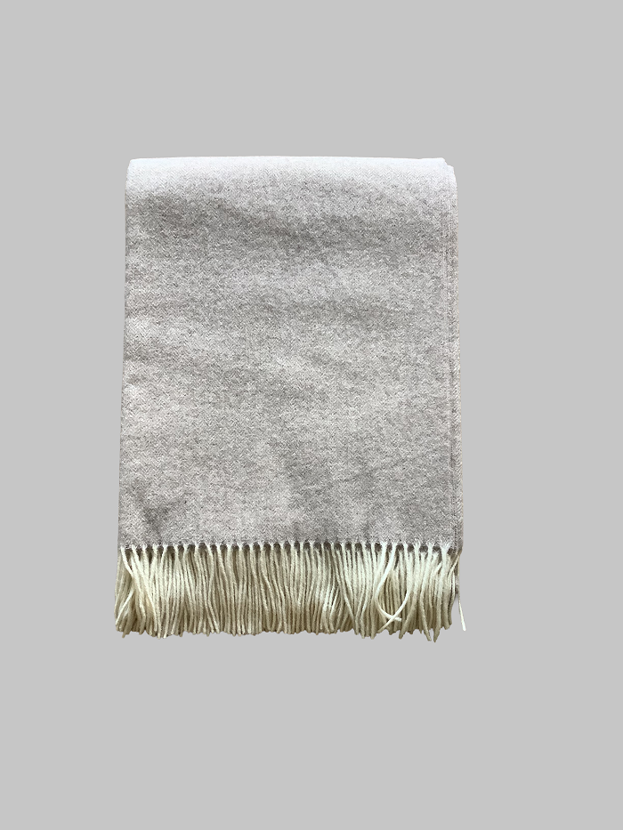 Heimdall Norway - large cashmere throw - merino wool - Frogner - light brown