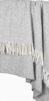 Heimdall Norway - large cashmere blanket - merino wool - Frogner - light gray