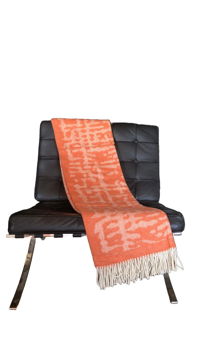 HEIMDALL NORWAY BLANKET - HAFJELL - DARK CORAL