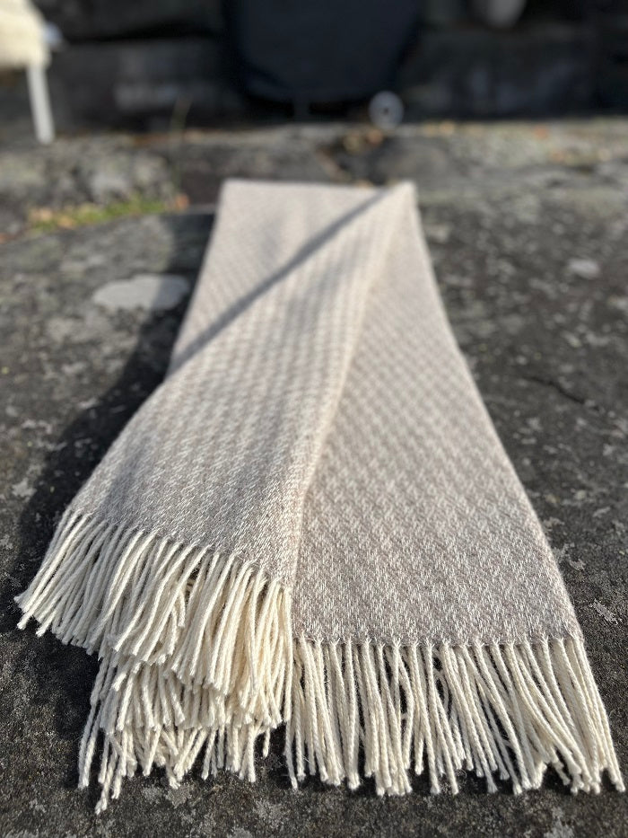 HEIMDALL NORWAY BLANKET - HALLINGDAL - 100% PURE NEW WOOL - MELANGE NATURE