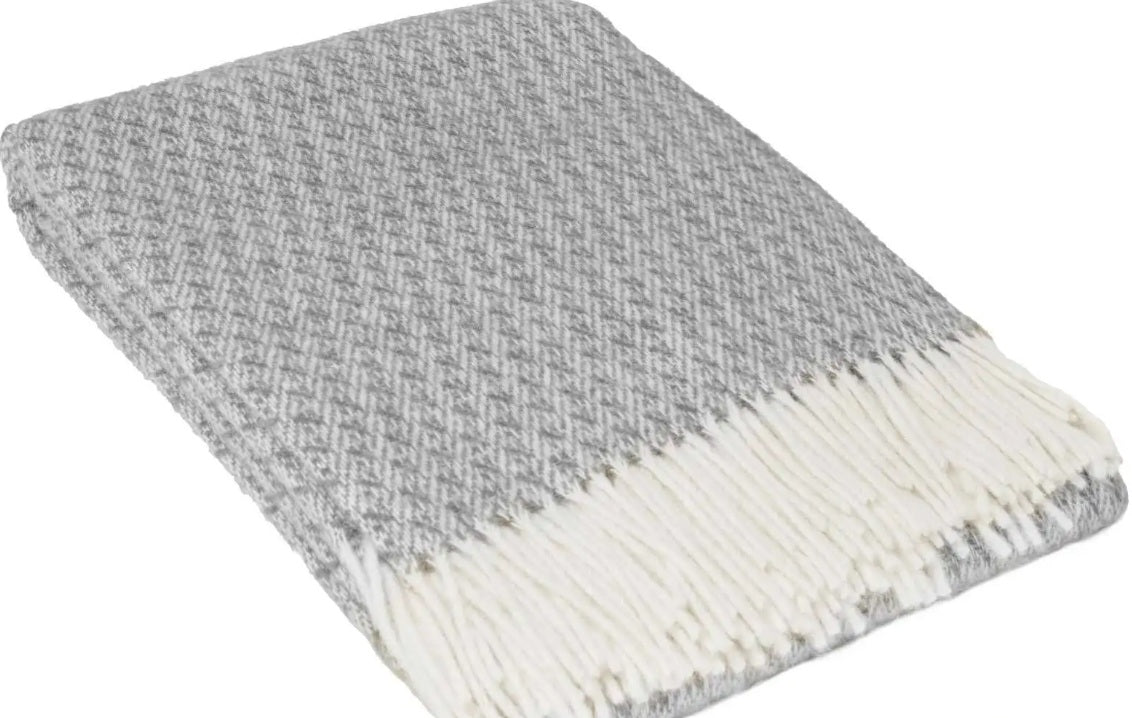 Heimdall Norway - large wool blanket - Hallingdal - gray