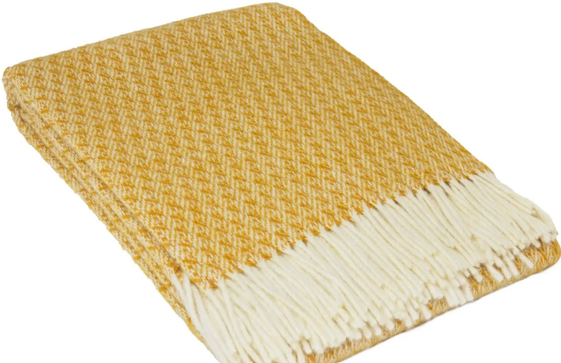 Heimdall Norway - large wool blanket - Hallingdal - mustard yellow
