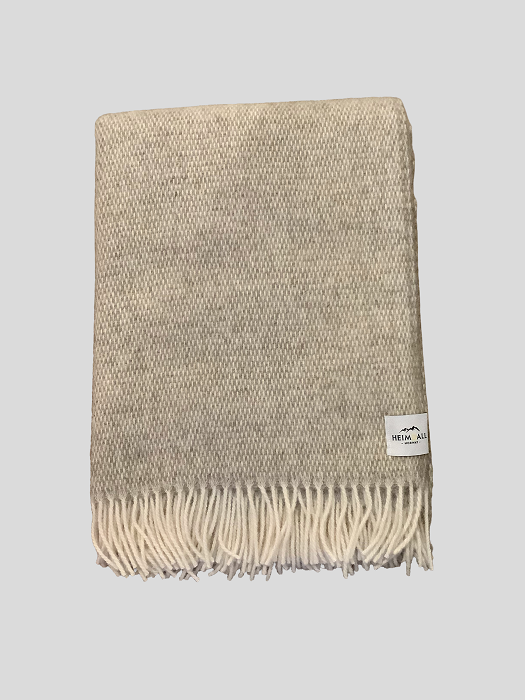 Heimdall Norway - stort ullpledd - Hårteigen - beige