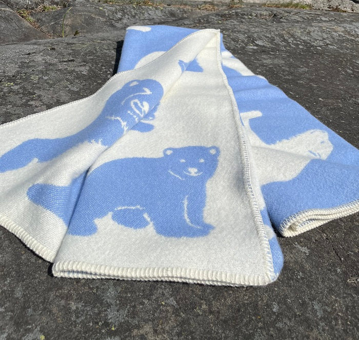 HEIMDALL NORWAY BLANKET - ISBJØRN - LIGHT BLUE