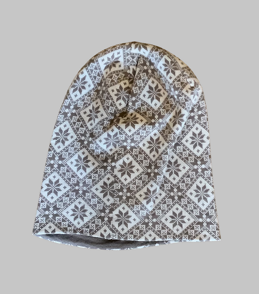 Heimdall Norway - hat - snow crystal - merino - grey- white - unisex - one size