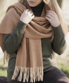 Heimdall Norway - cashmere - merino - skjerf - skarpsno - beige