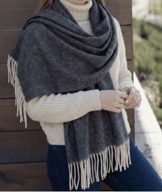 Heimdall Norway - cashmere - merino - skjerf - skarpsno - dark grey