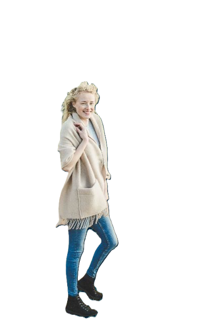 Heimdall Norway - poncho - skjerf m/lommer - embla - beige