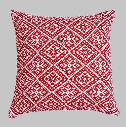 Heimdall Norway - pute ull - snow crystal - red