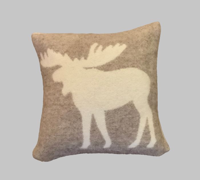 Heimdall Norway - pute ull - elg motiv - beige nature