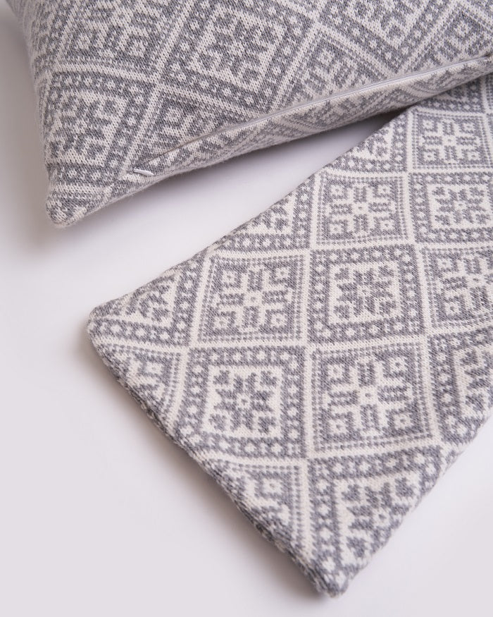 Heimdall Norway - pute ull - snow crystal - grey