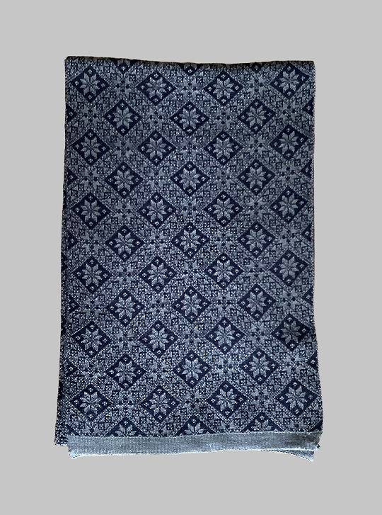 Heimdall Norway - skjerf - snø krystall - merino - navy - grey - unisex - one size