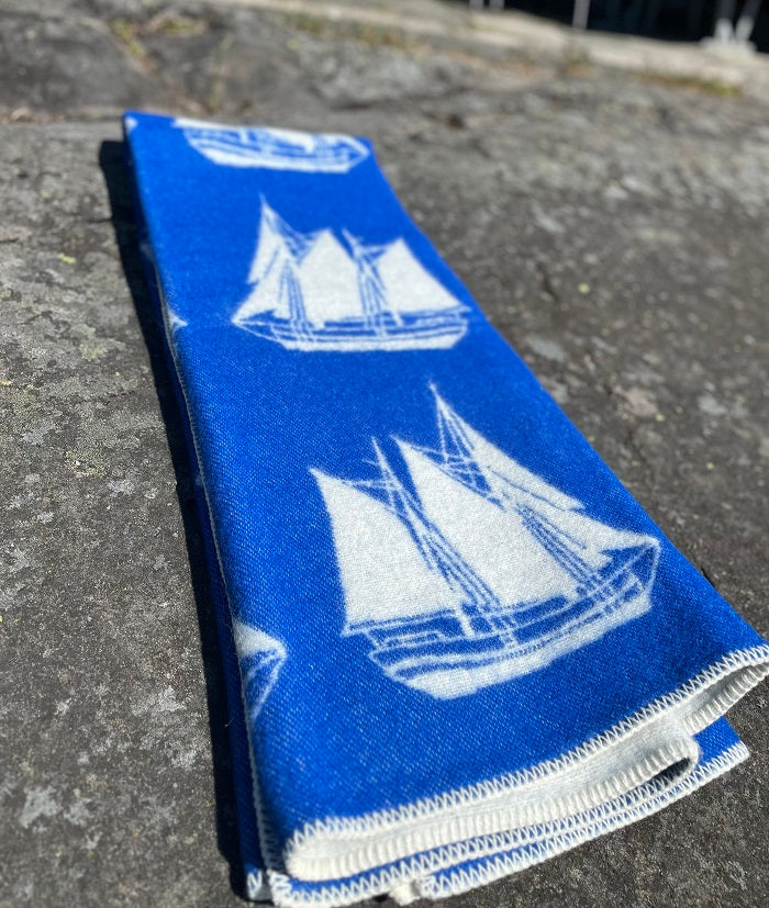 HEIMDALL NORWAY BLANKET - SKUTE - BLUE - WHITE