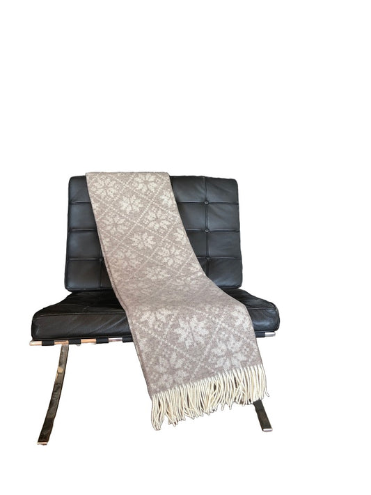 HEIMDALL NORWAY BLANKET - SNOW CRYSTAL - NATURAL