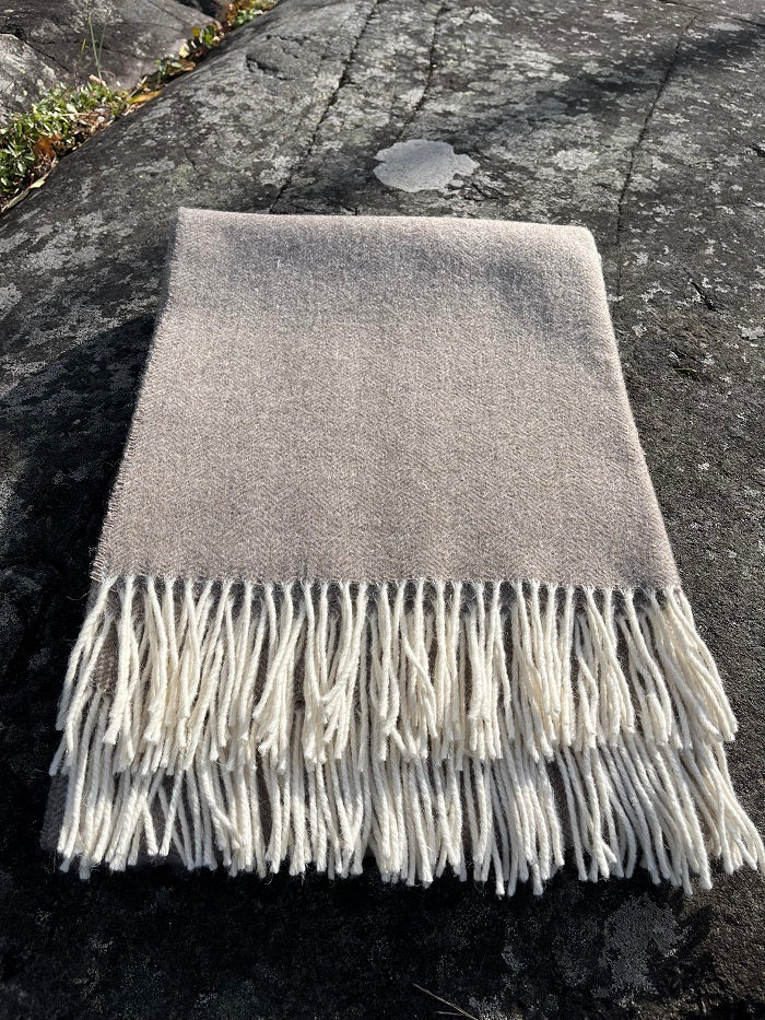 HEIMDALL NORWAY BLANKET - STAVERN - MERINO - LIGHT BROWN