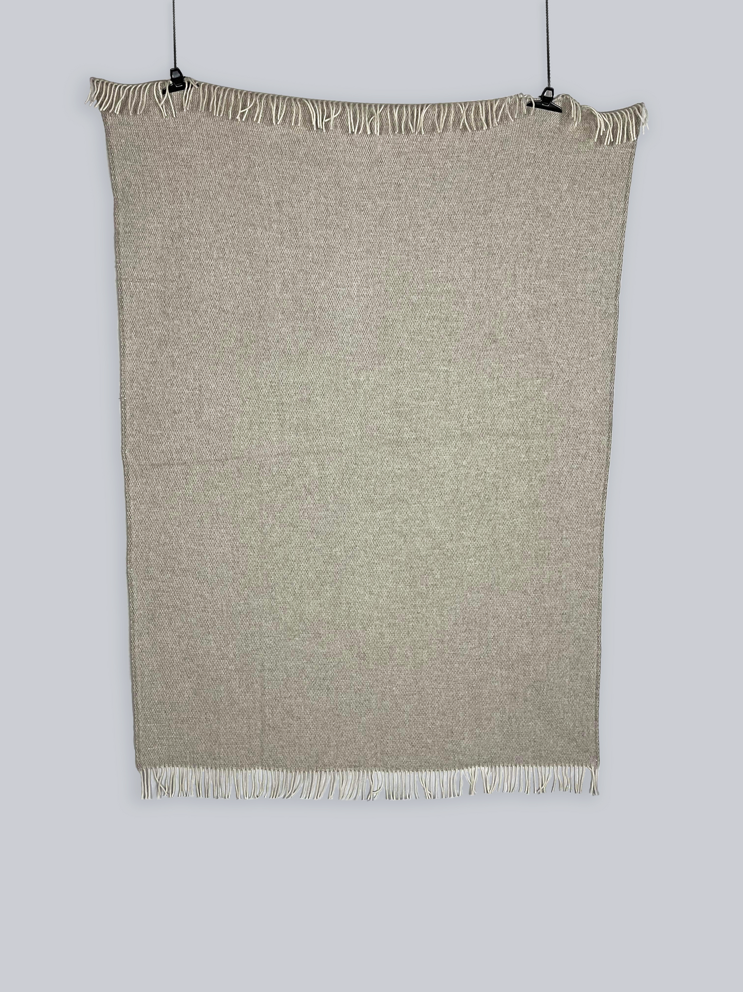 HEIMDALL NORWAY BLANKET - HÅRTEIGEN - 100% PURE NEW WOOL - BEIGE